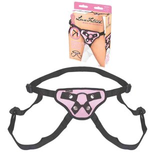 LUX FETISH Pretty In Pink Strap-On Harness