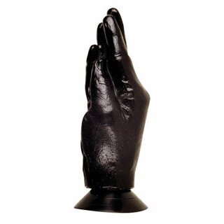 All Black Fisting Hand schwarz mit Saugfuß 20 cm