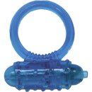 Silicone Soft Cock-Ring blue m. Vibr.