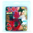 Jelly Bear Cockring m. Mini-Vibe rot